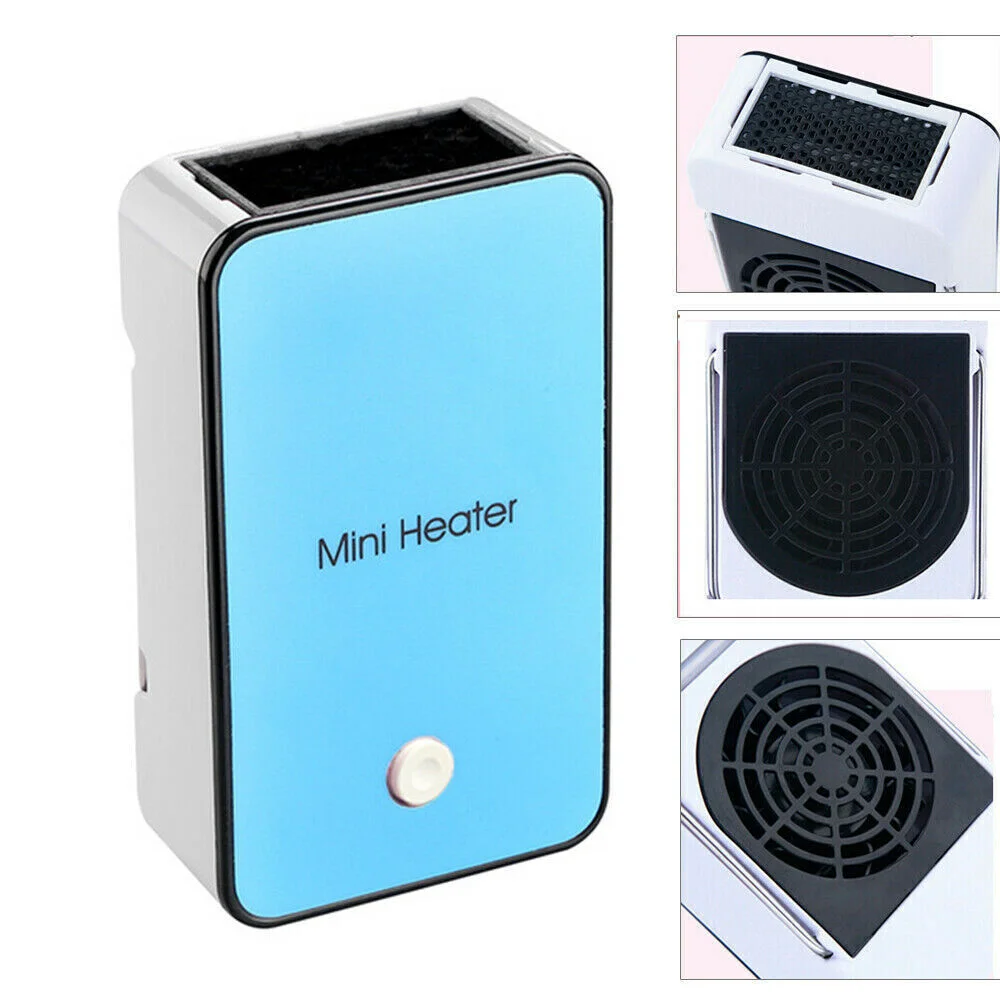 Personal Space Heater Portable Mini Electric Space Air Warmer for Room Office Desktop Pink Blue