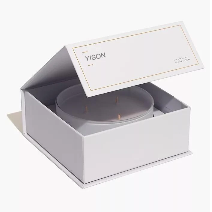Custom Luxury Cardboard Large GIft Single Trio 3 Wick Candle Box Packaging