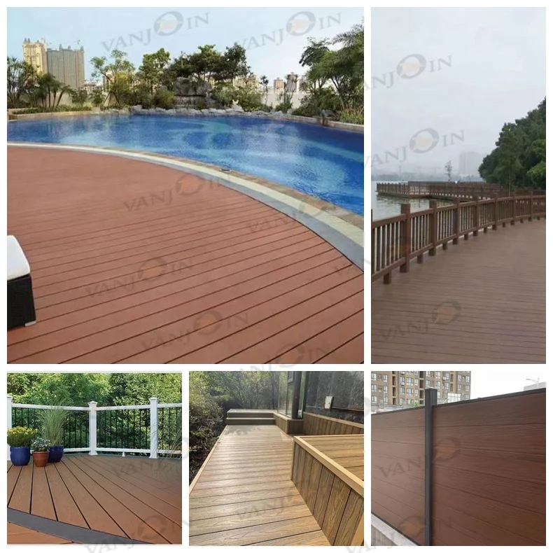 Hot-slae Hollow Wood Plastic Composite Decking Waterproof Outdoor Wpc Decking Floorings