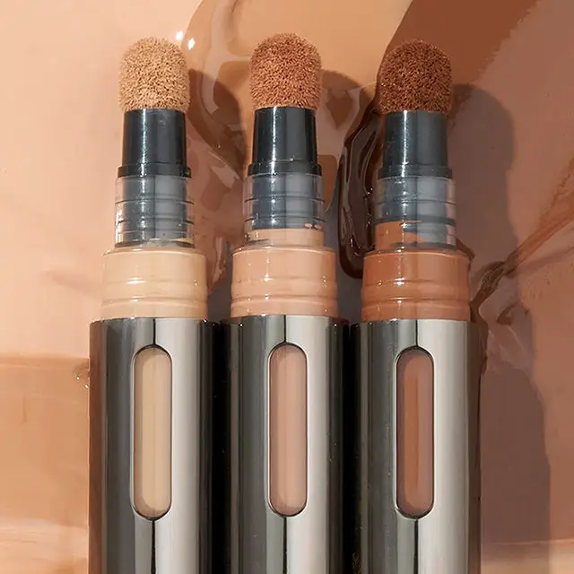 high quality custom logo concealer pen with sponger wholesale makeup pencil concealer stick tube with brush pen
