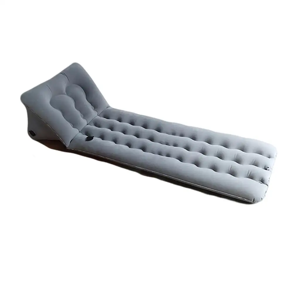 Outdoor Camping PVC Inflatable Sleeping Pad Mattress with Declining Back Ultralight PVC Air Floor Compact Travel Mat Bed