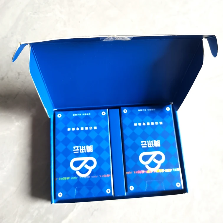 Product instruction manual printing with 350GSM Enterprise Business customized poke cards holder in cardboard gift mail box