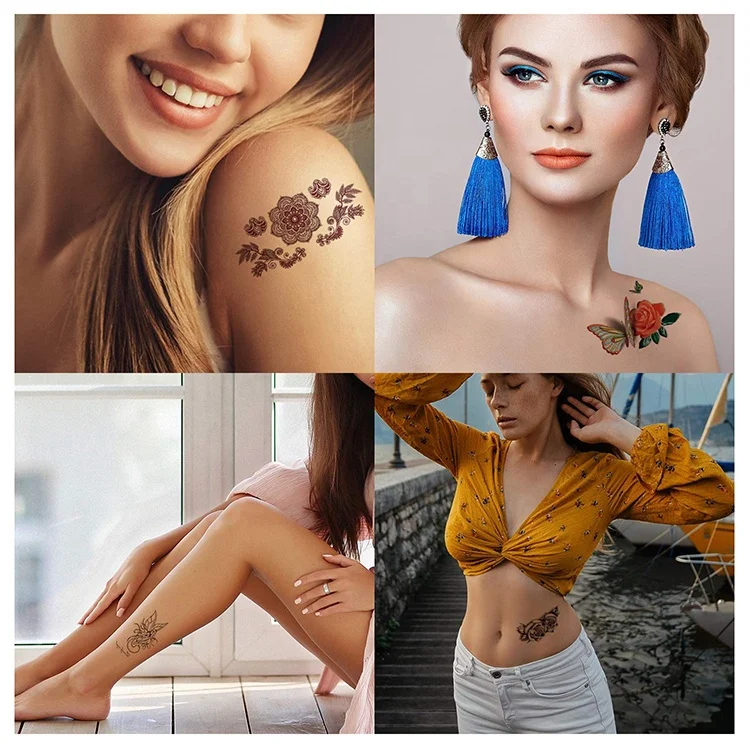 Premium Quality Summer Necessary All Ages Adornments Safe Fun Stylish Colored Glitter Tattoos