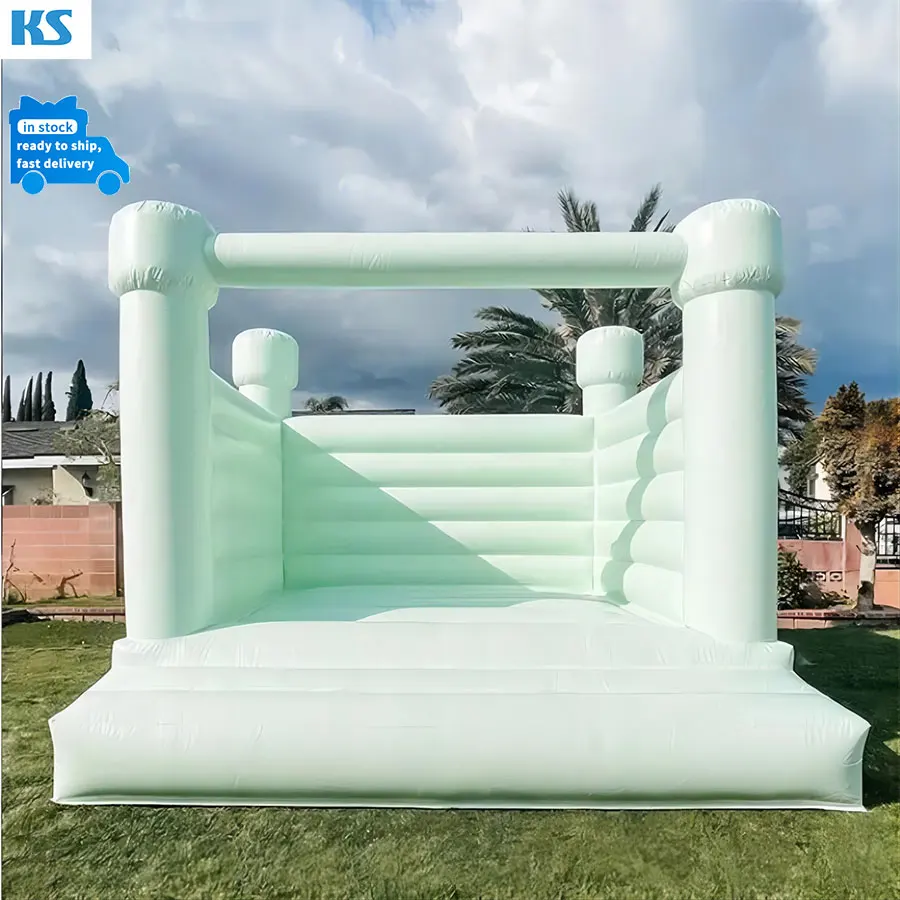 New Outdoor pink green Bounce House Inflatable Jumping Bouncy Castle Jumper Wedding White Inflatable Bounce House For Party