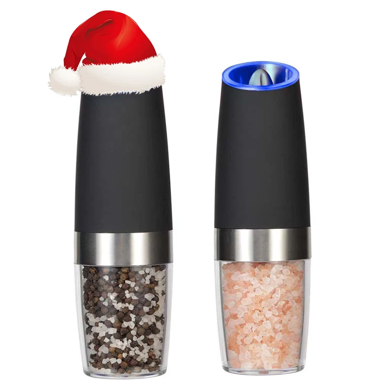 Handheld gravity battery operate salt and pepper mill spice grinder