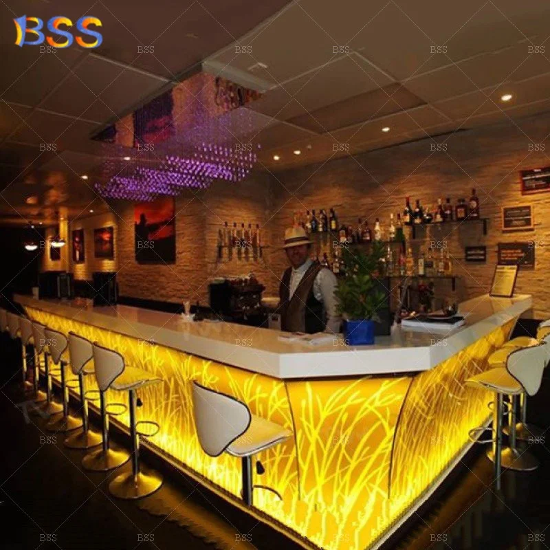 Small Restaurant Furniture Cash Counter Modern Design Fancy Gloss White Marble Top L Shape Restaurant Cash Counter With Light
