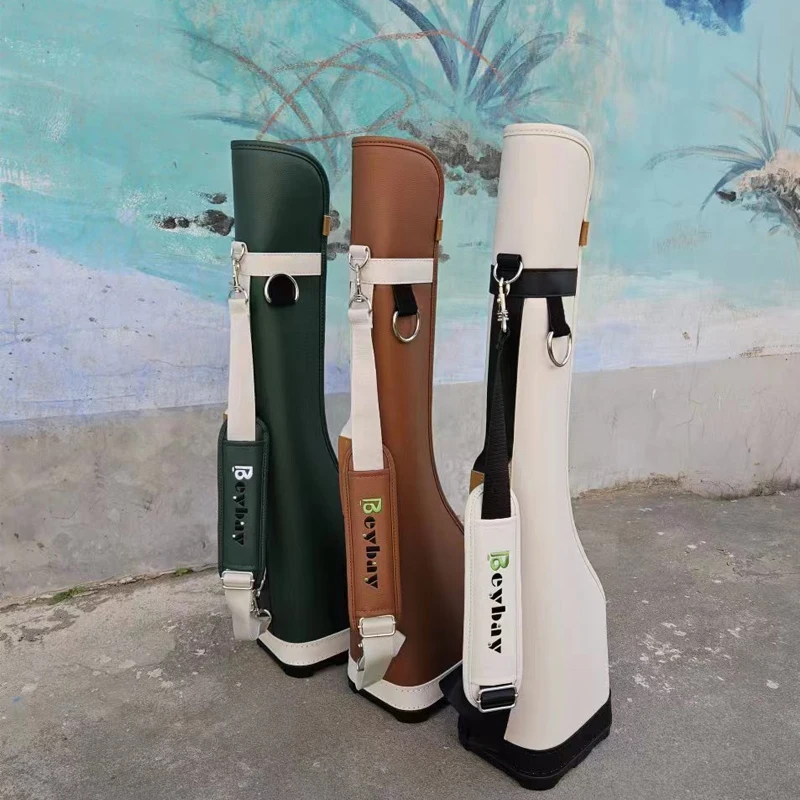 Lightweight Pu Leather Waterproof  Golf Pencil Bag Custom Portable Half Golf Sunday Bag