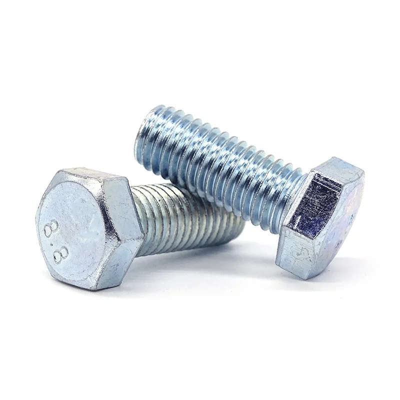 Manufacturer Hexagonal Screw White Zinc Plated Coarse Thread Hexagon Bolt For Automobile Industry Good Supplier OEM