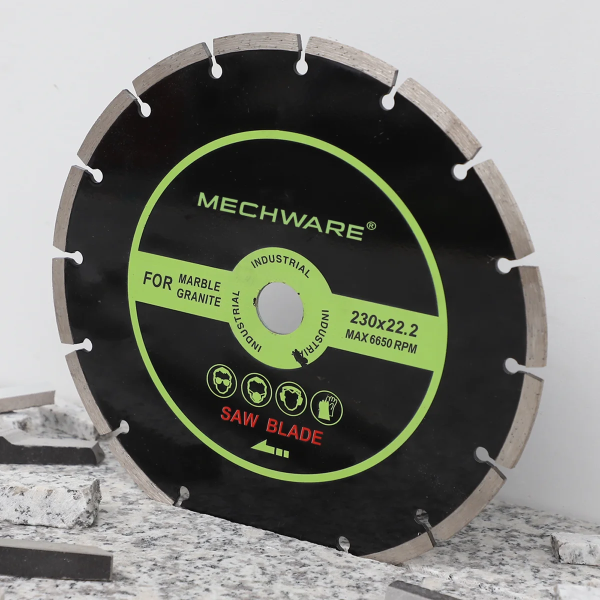 MECHWARE Flat Segment Diamond Cutting Wheel 4inch Wet Saw Tile Cutter
