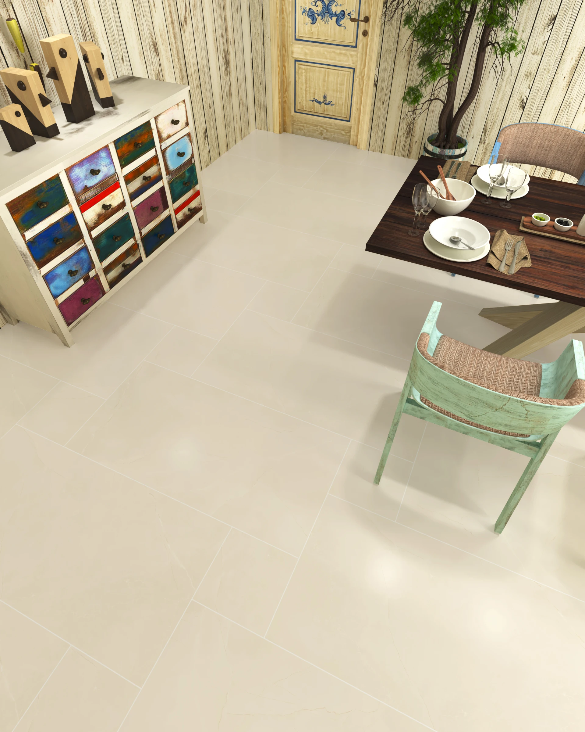 Light yellow series style 600 x 1200mm  rustic porcelain floor glaze tile