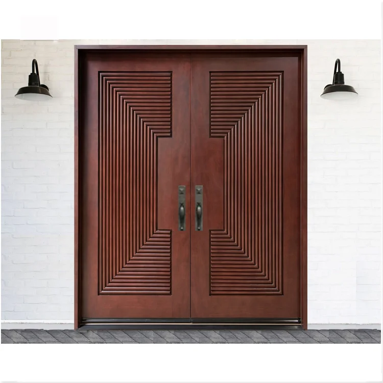 Walnut Modern latest design wooden melamine hotel door interior wooden door