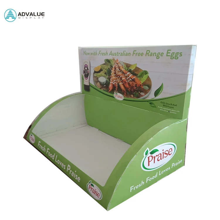 Retail Store Custom  Seasoning Cardboard Counter Display Stand OEM Toiletries Display Box  Phone AccessoriesPDQ for Promotion