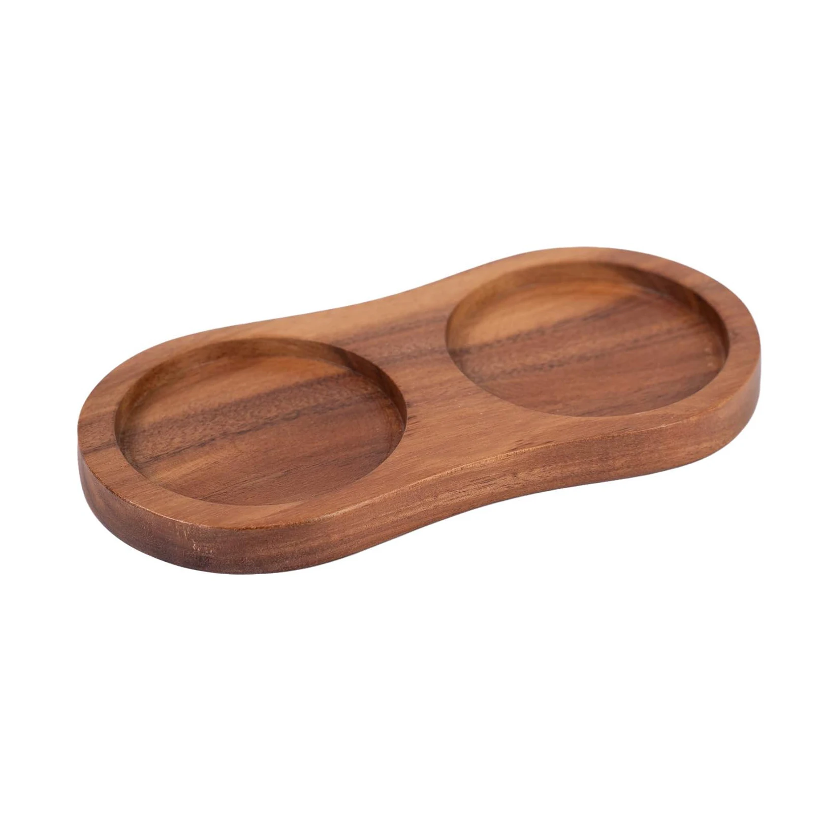 Acacia Pepper Grinder Tray Wooden Grinder Serving Tray Kitchen Salt Shaker Base Wooden Salt and Pepper Grinder Tray