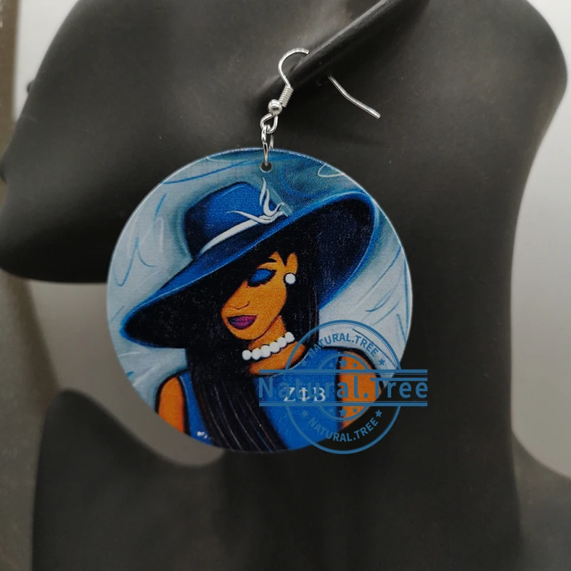 2020 деревянные серьги Zeta Phi Beta