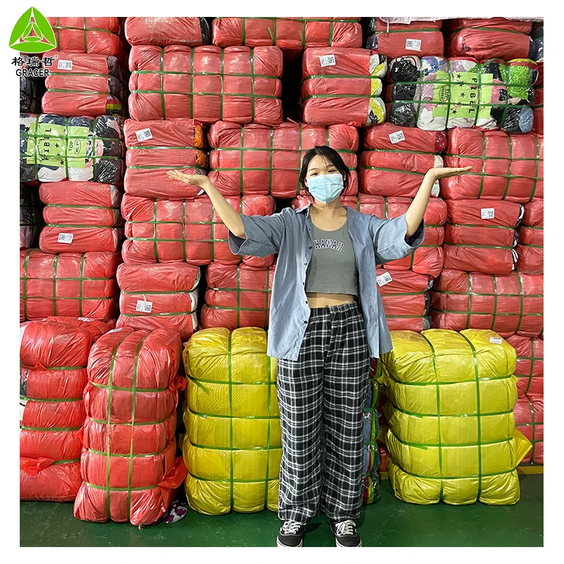 American Second Hand Clothes Ladies Long Winter T-Shirt Women Used Clothing Vintage Apparel Bale