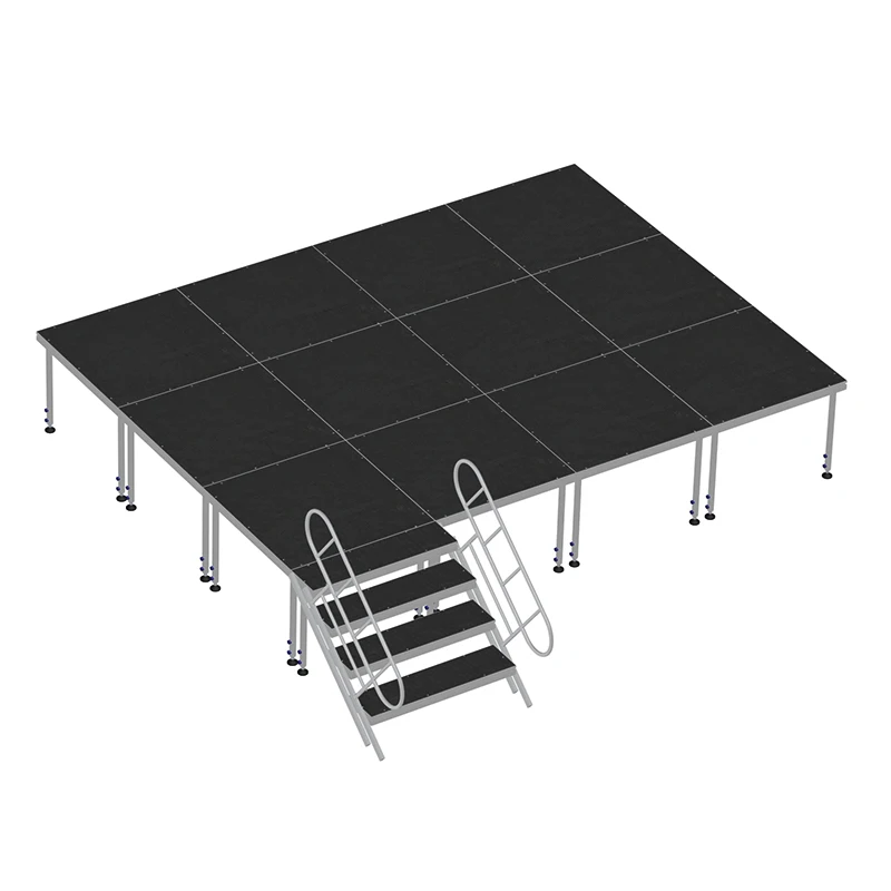Factory supply mobile folding podium portable stage platform assemble exhibition stage for sales