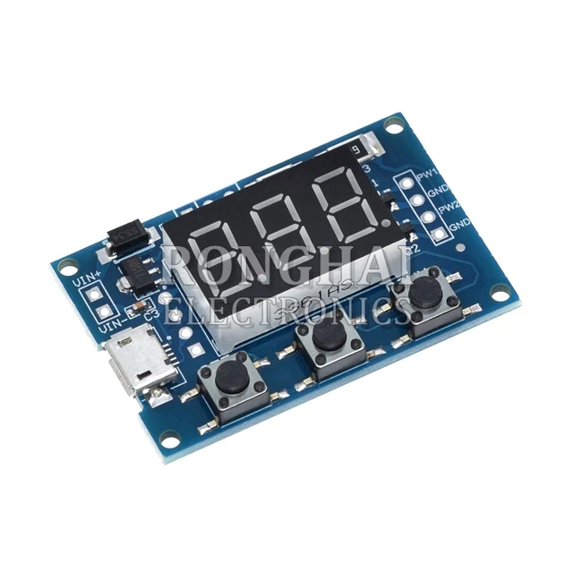 Micro USB 2 канала 2CH рабочий цикл частота импульсов и цифровым светодиодным дисплеем трубка постоянного тока 5 В 12 24 1Hz-150KHz ШИМ генератор