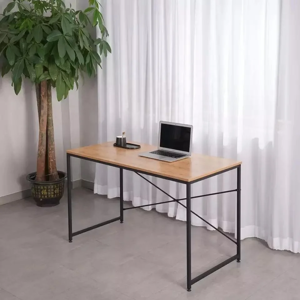 Home Office Single Desk Metal Frame MDF Top Table Computer Desk Study Desk