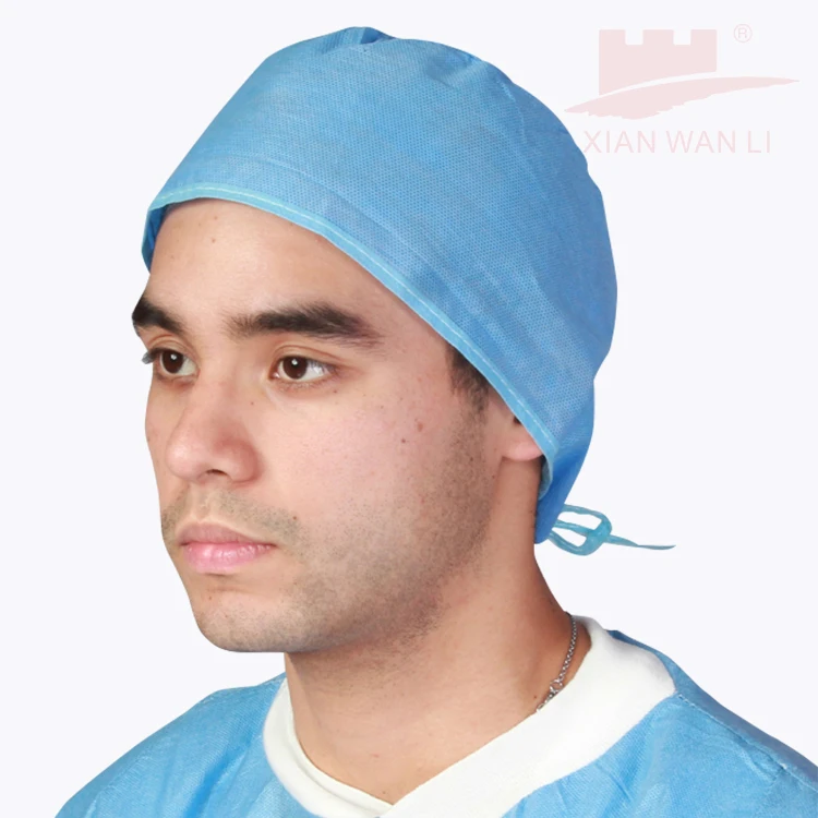surgical non woven disposable head cap elastic clip cap Medical Hair cover
