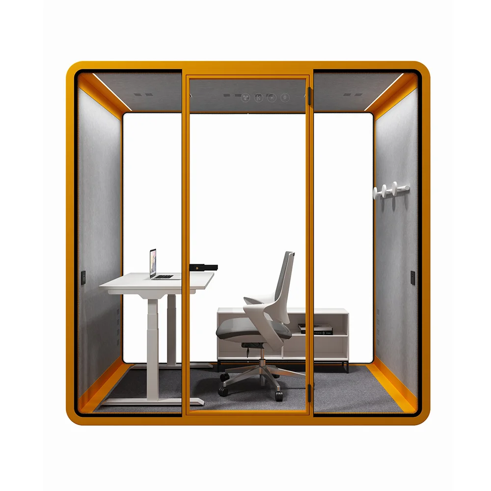 Modern Soundproof Booth Movable Portable Acoustic Office Pods Large Private Meeting