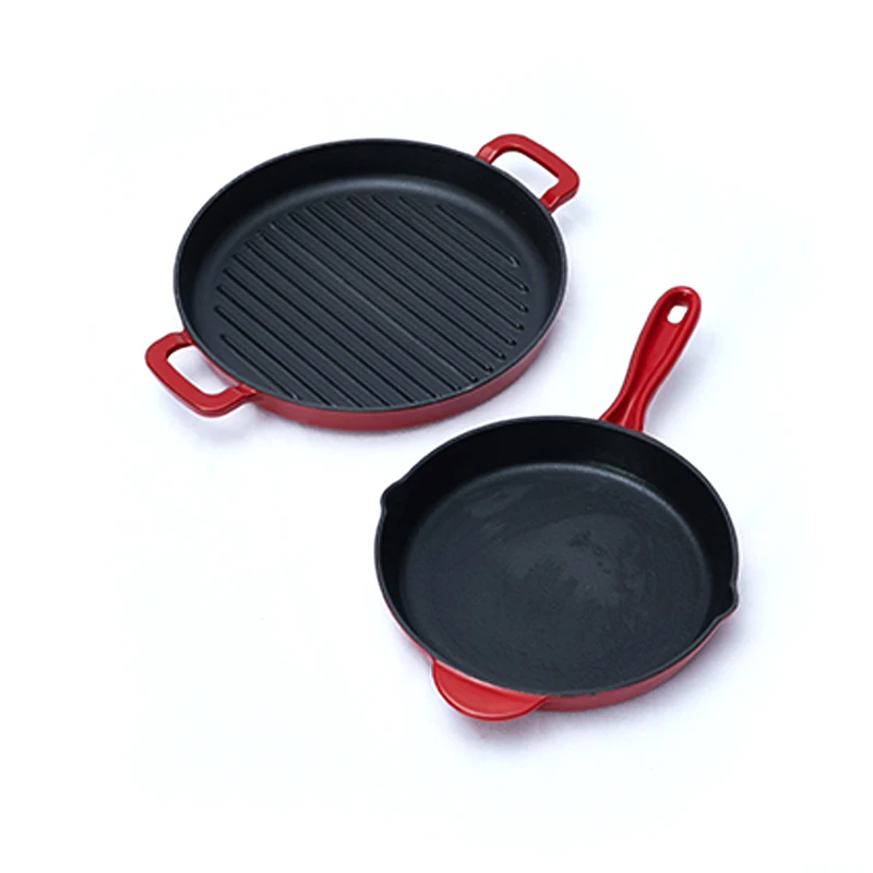 Private Label Homeware Kitchenware Nordic Ceramic Enamel Cast Iron Pots And Pans Cookware Sets Cooking
