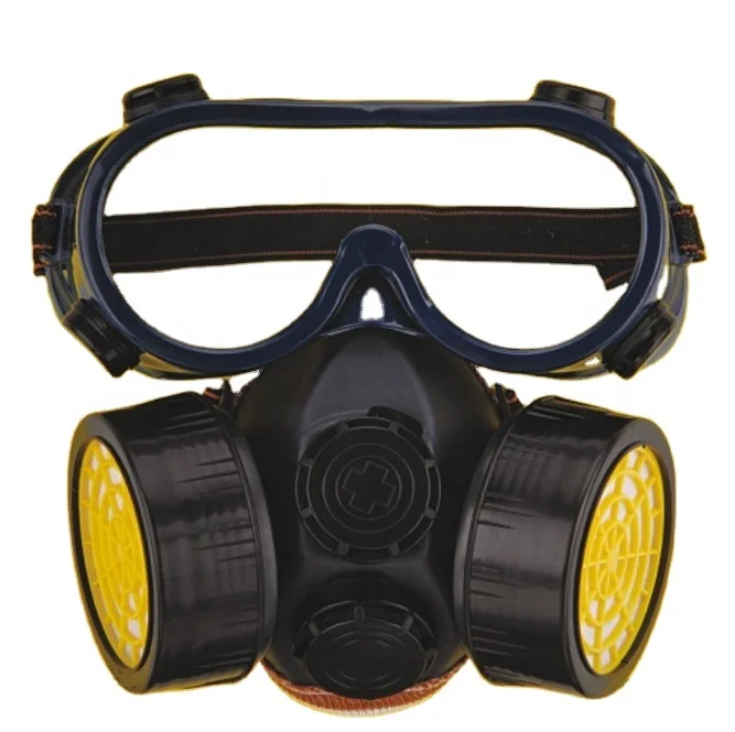 reusable industrial  chemical respirtaor   with double filters   half face painting gas mask