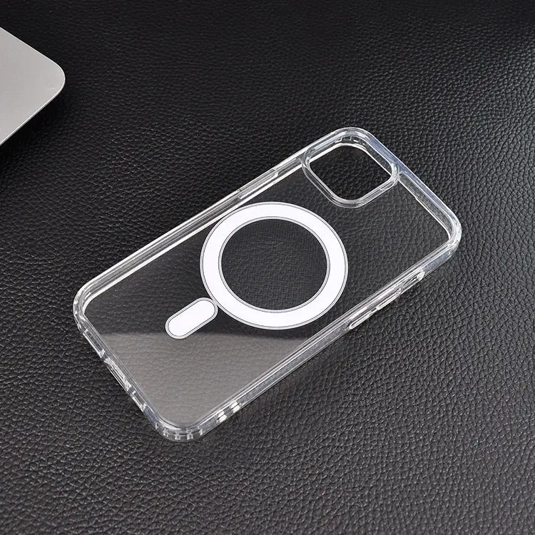 Magsafes Magnets Car Holder Charger Clear Soft TPU Hard Acrylic Case For Apple Mag safe Phone Shell For iPhone 12 13 14 Pro Max