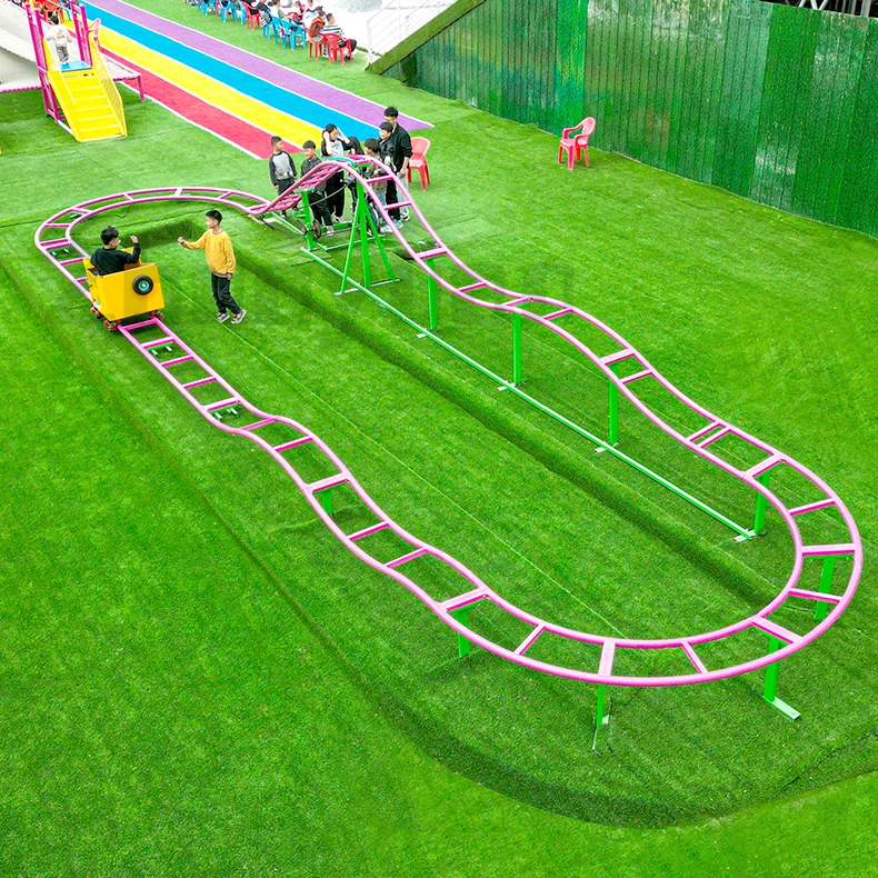 Mini Roller Coaster Amusement Park Equipment Ride-On Amusement Unpowered Roller Coaster For Sale