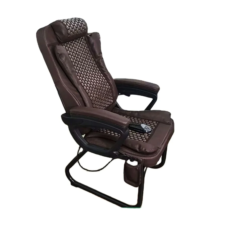 pop relax new invention back thermal vibration hot tourmaline stone mucsle relax therapy infrared heating massage chair