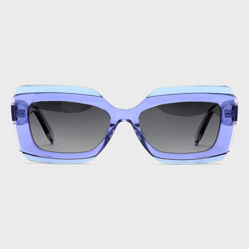 2023 custom square tinted sunglasses designer latest arrivals only high quality niche two-tone factory acetate sun glasses