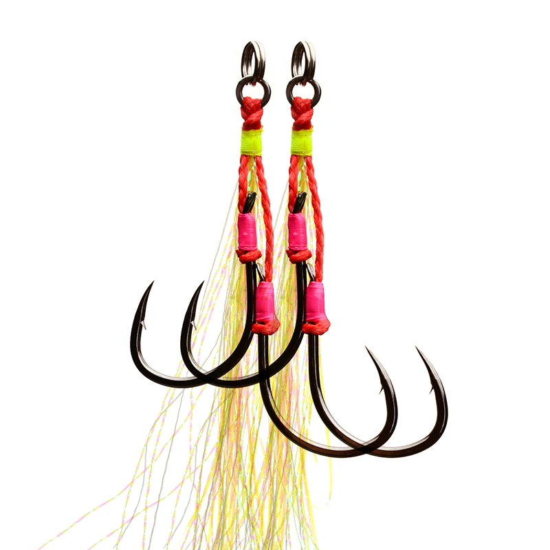 MAG SLJTK-GTL Jigging Hook Eco-friendly Twins Assist Hook #1 1/0 2/ 0 3/0 Freshwater  Glow Shark Trout Snapper Lure Rivers Hooks
