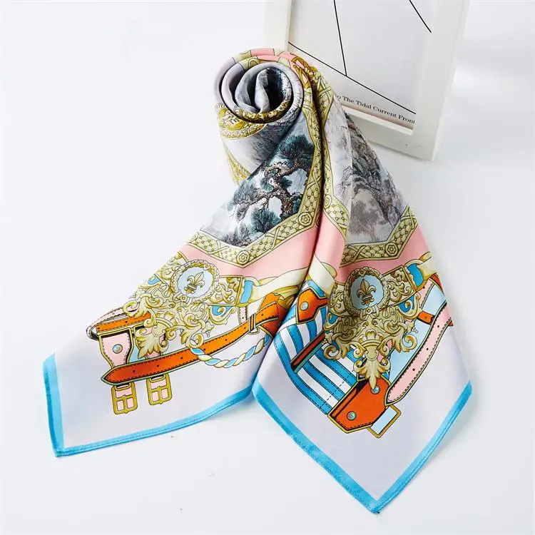 Designer Silk Scarf Luxury Styles Custom 100% Silk Scarfs For Women