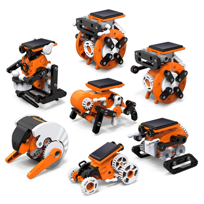 Kids Green Energy Science Experiment Kits DIY STEM Creative Blocks 7 In 1 Education Solar Robot Toys