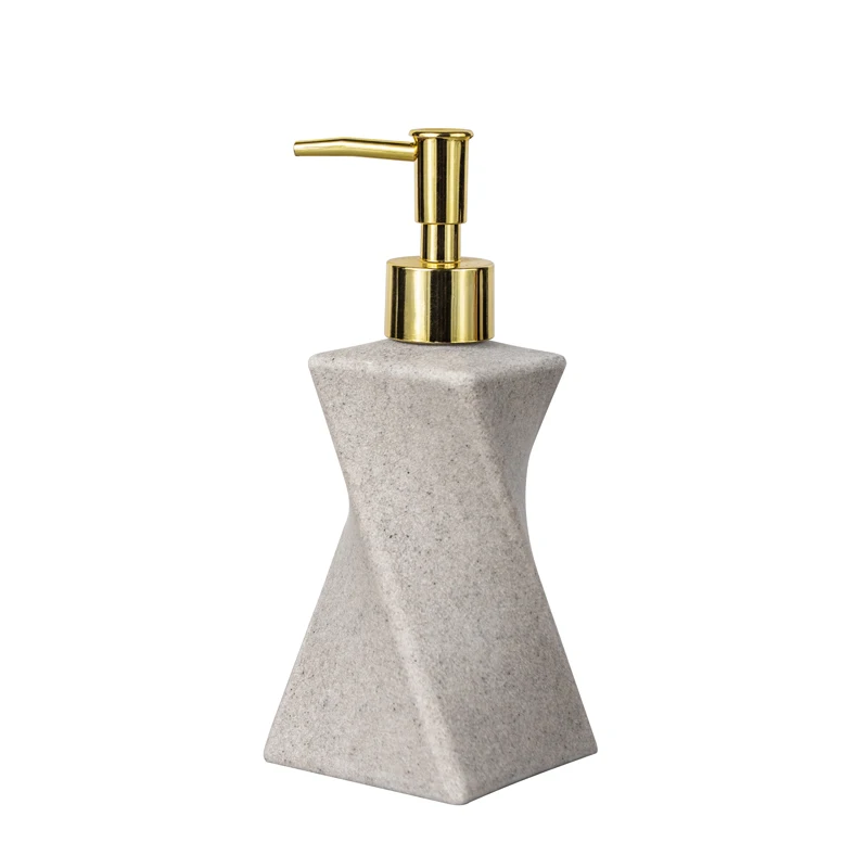 New wholesale custom hand soap dispenser bottle set nordic matte black gold white amber clear crystal for shower gel shampoo
