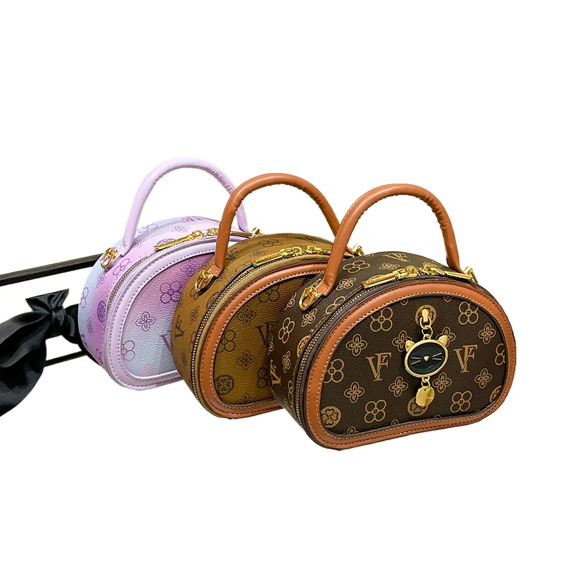 Logo Customized Zipper Waterproof Handles Pu Polyester Designer Luxury Branded Dumpling Carry Handbag