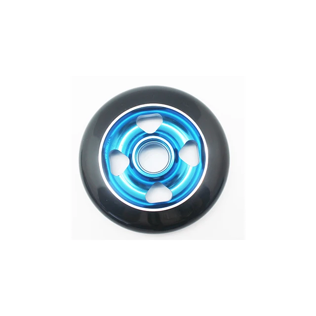High quality scooter parts strong core wheels wholesale alloy 125mm 120mm 110mm PU scooter wheels scooter accessories