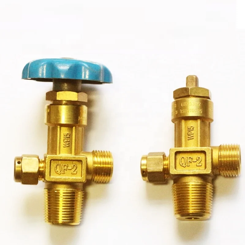 Brass Oxygen N2 O2 Air Cylinder Valve QF-2 Flapper Type