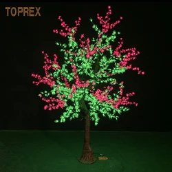 Toprex new item outdoor street use 2.5m high simulated cherry blossom lilac flower artificial plant led tree for decor