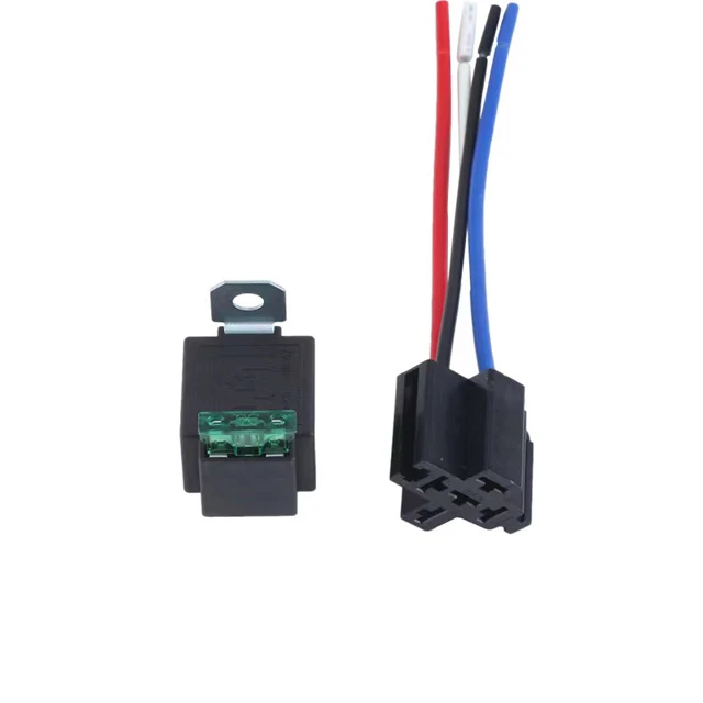 Car relay 12V/24V30A comes with fuse relay 4 feet/5 feet with wire socket American standard line