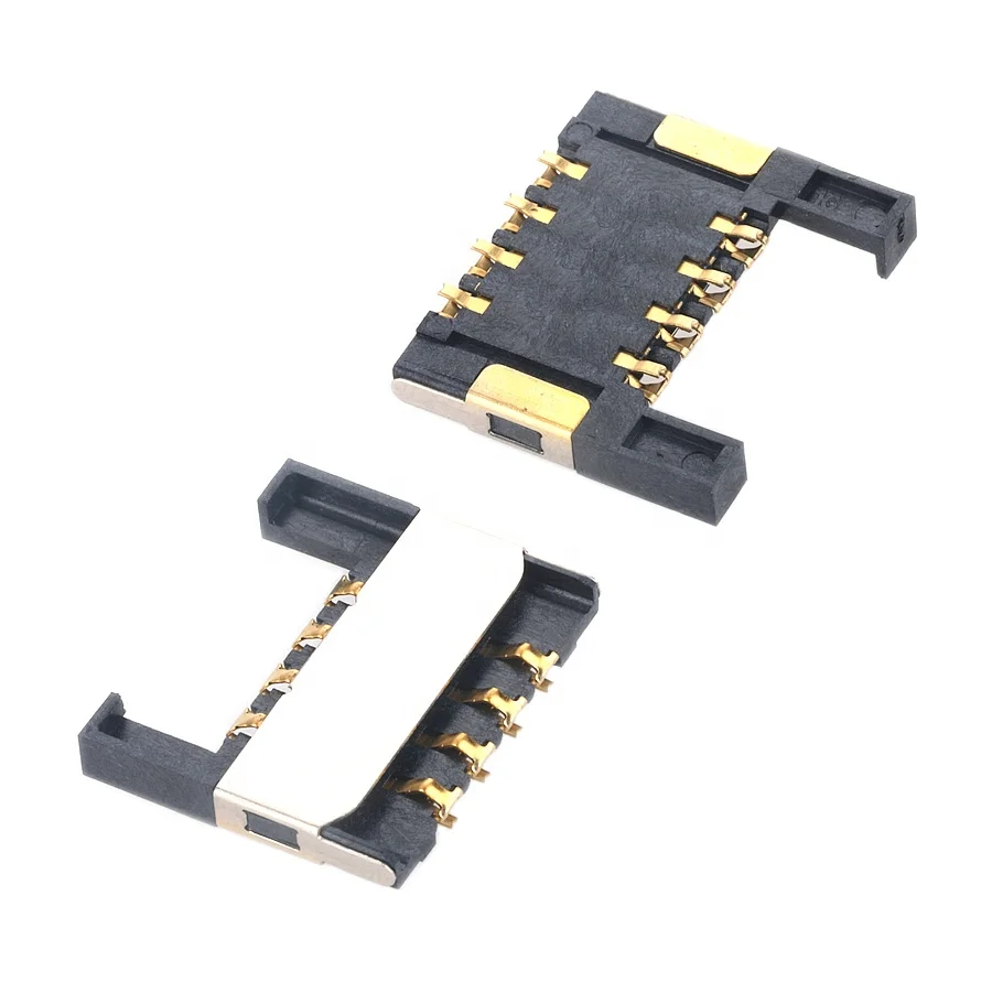 MUP-C718  Factory Supply 6pin SIM Card Connector Sim Card Holder Smt Female Socket  for  STB  GPS tracker