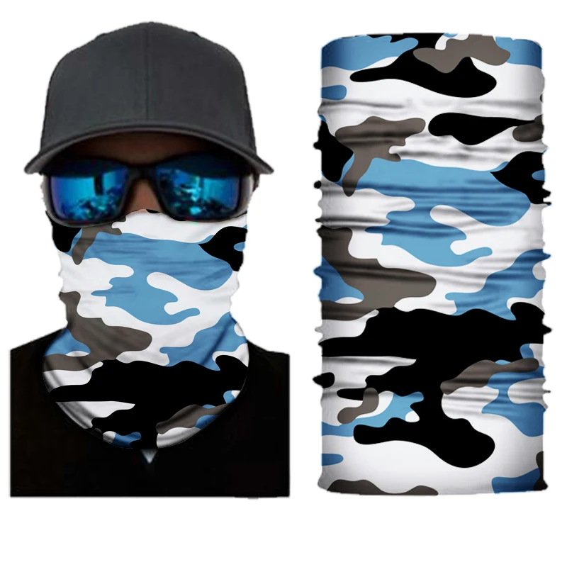 Camouflage Camo Neck Gaiter Mission Cooling Tube Summer Pack Rave Extra Large Turban Fashionable Half Face Military Bandana