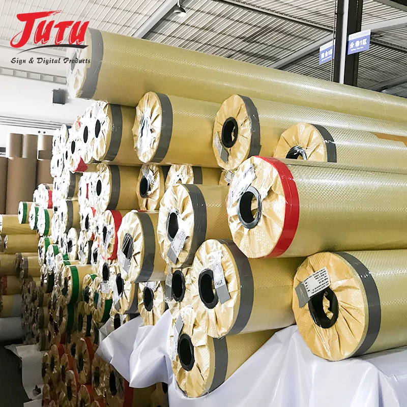 Wholesale PVC coated tarpaulin fabric rolls of waterproof fire-retardant tarps PVC canvas manufacture