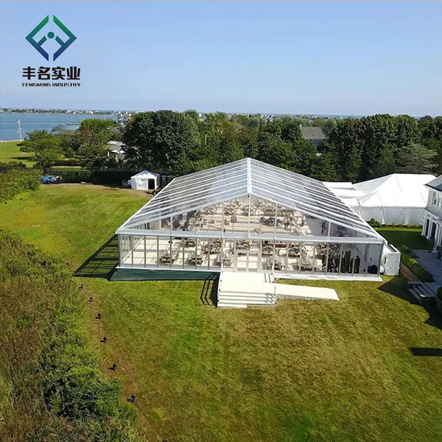 Transparent pvc roof chapiteau de mariage clear event stretch big marquee 40 x 60 wedding tents for 500 people
