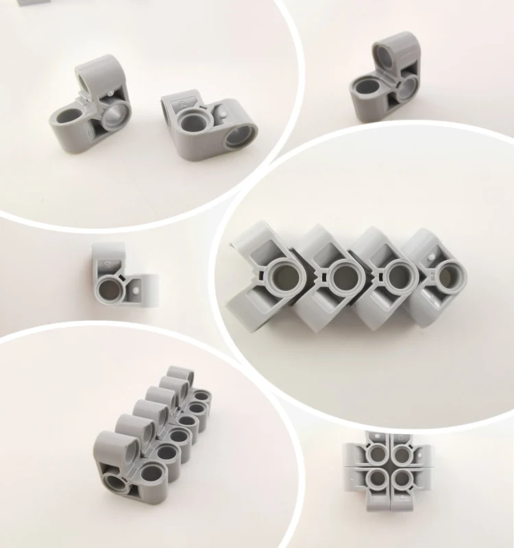 Technic Pin Connector Perpendicular   2 x 2 Bent  Plastic Toy Moc Small particles Brick Building Blocks Toys No.44809