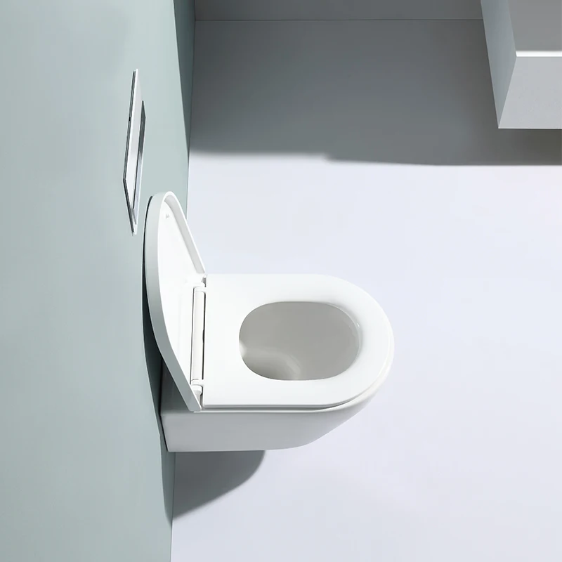 Round water saving rimless  dual flush porcelain toilet luxury wc toilet set
