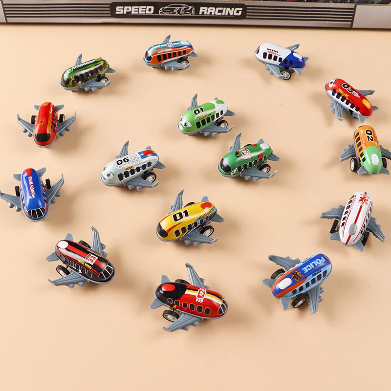 5.2cm Simulation Mini Alloy Passenger Plane Toy Unisex Inertia Effect with Return Force for Kids Vinyl Taxi Model