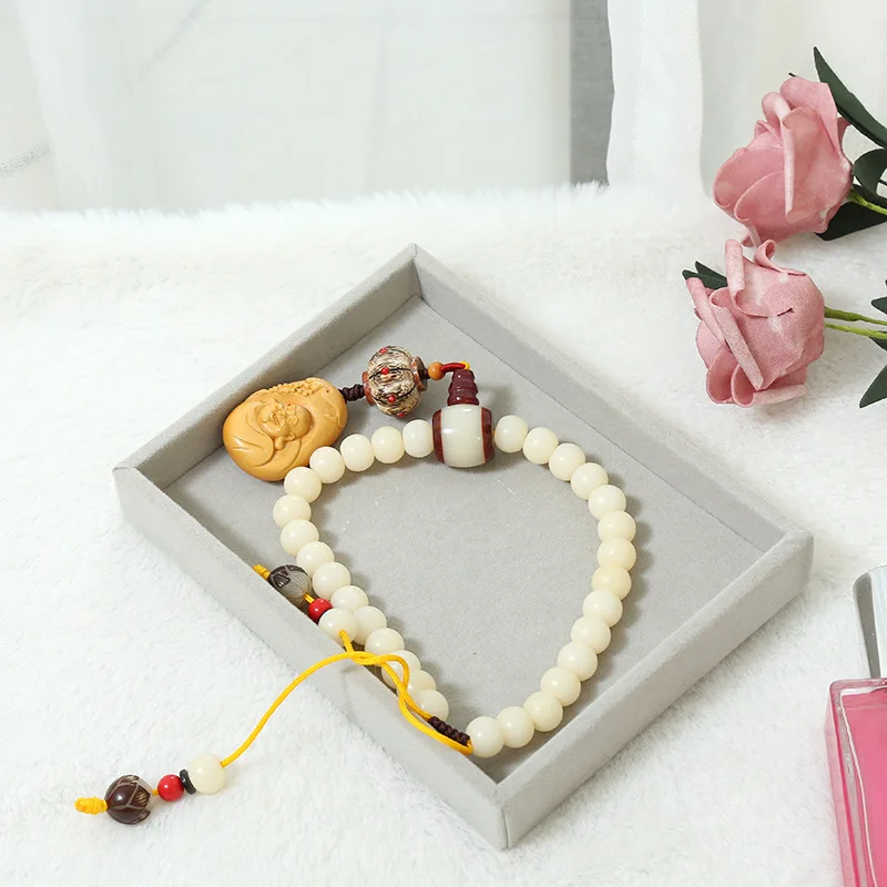 Portable home jewelry display tray earring jewelry packaging velvet tray organizer display jewelry tray