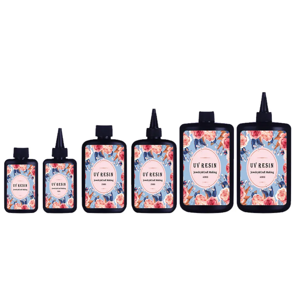 Factory Wholesale UV Curing Resin 100G 250G 400G Diy Acrylic Clear Curable Liquid UV Resin for Jewelry Making Crafts