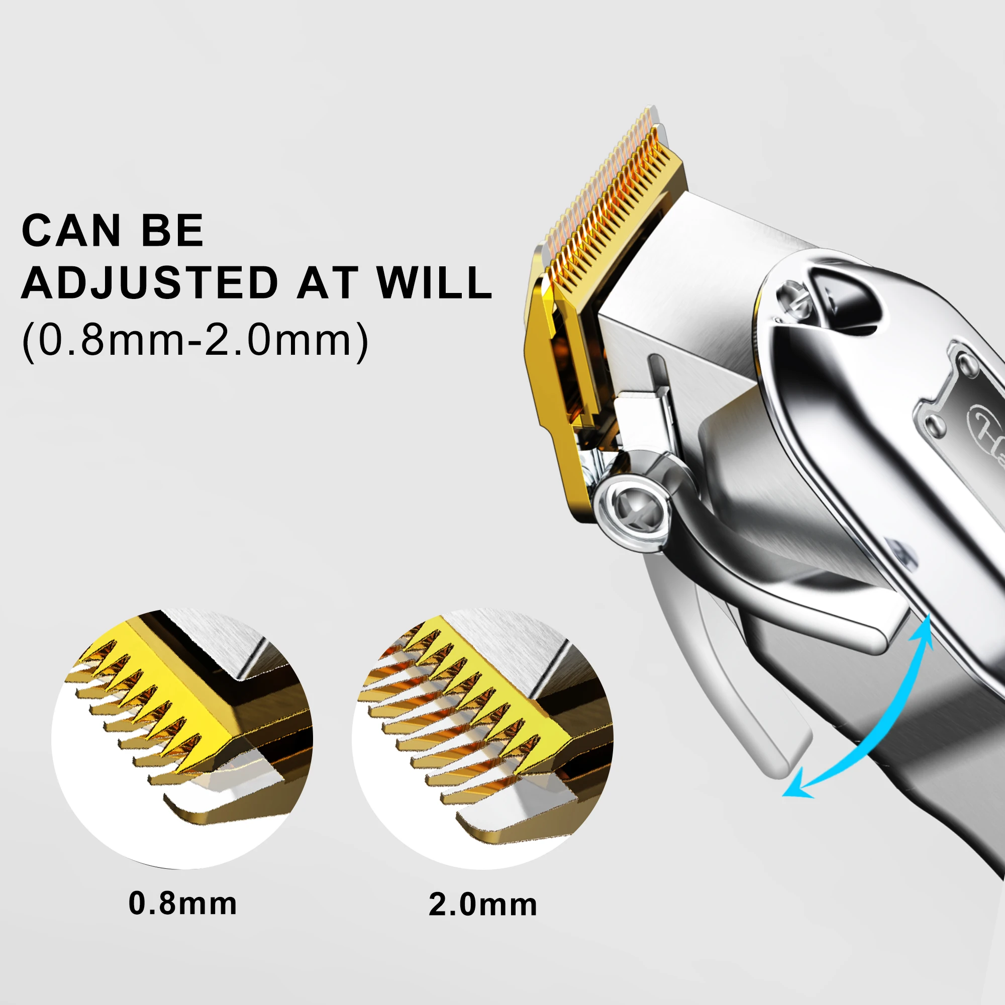 Hatteker All Metally Hair Clippers Professional Hair Trimmer Rechargeable Haircut Machine