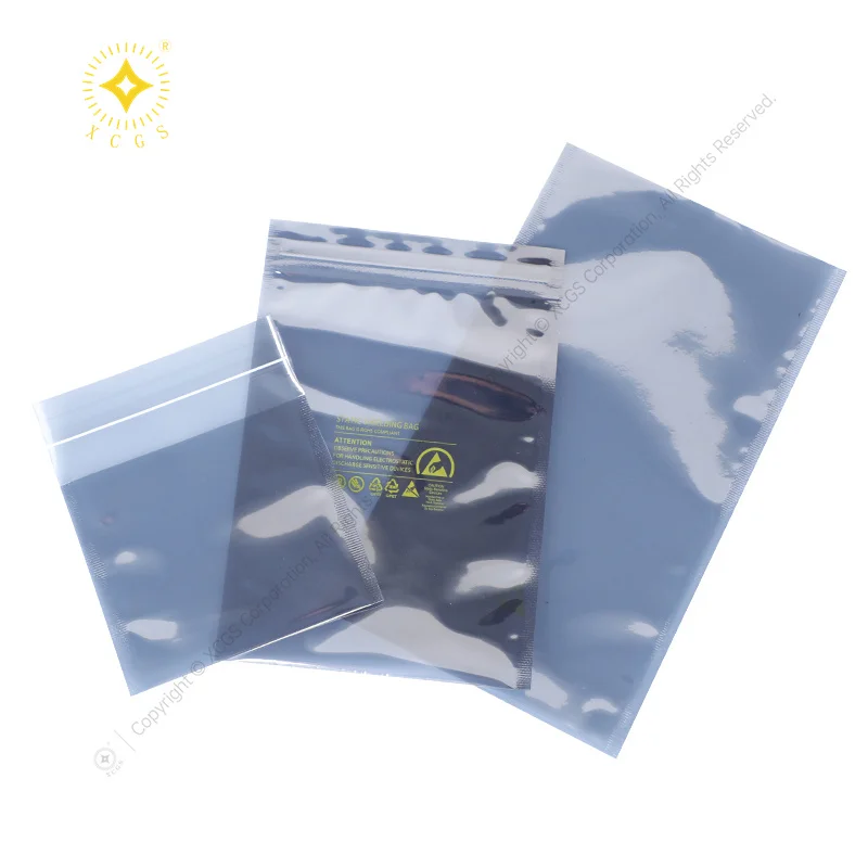 Custom Size Resealable Antistatic Ziplock ESD Shielding Bags Protective Antistatic Bag for Sore HDD SSD Device